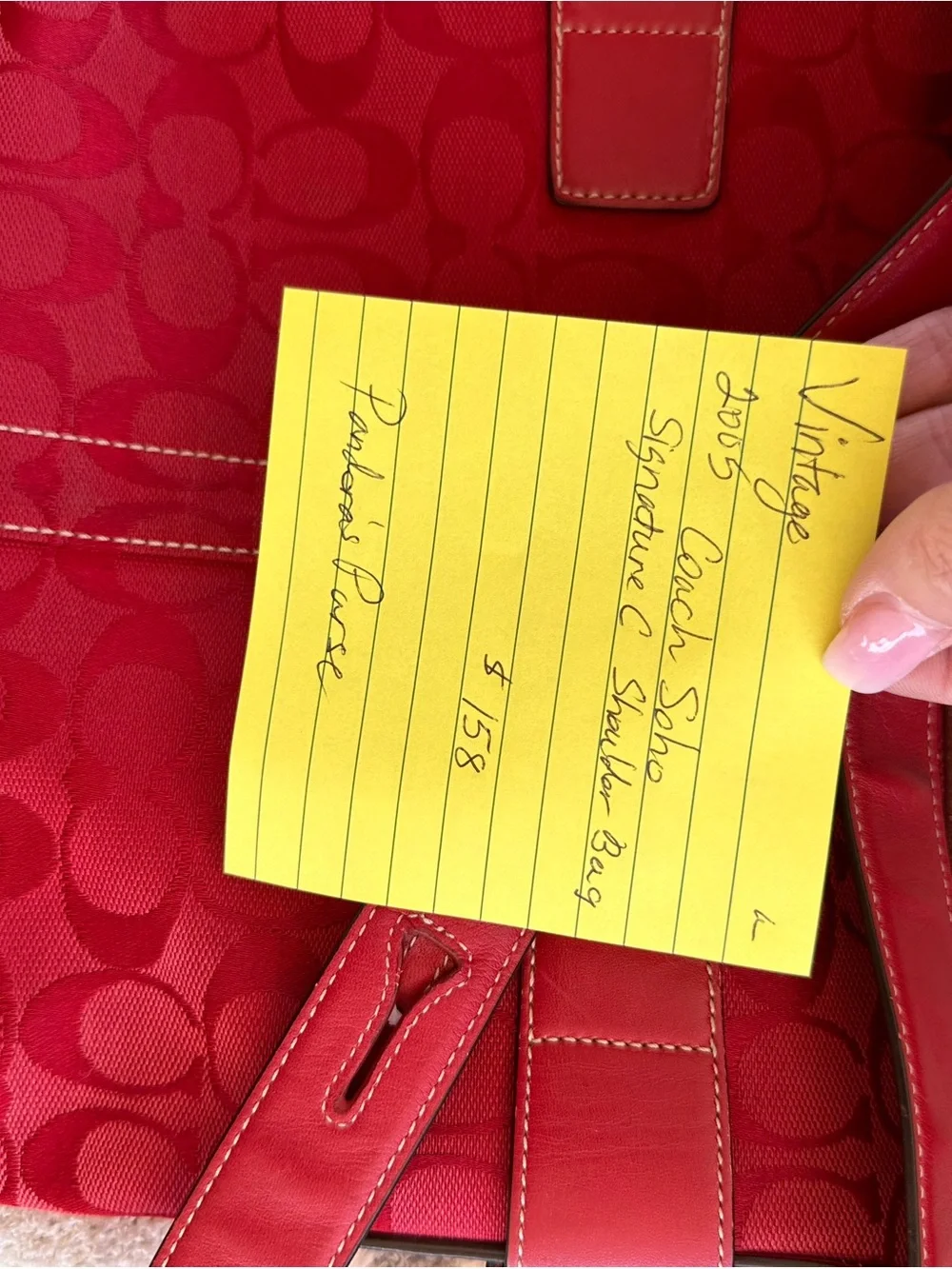 Red coach 100% authentic